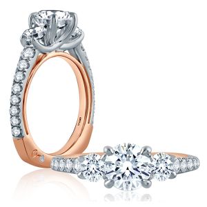 A.JAFFE 14 Karat Signature Engagement Ring MES850