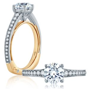 A.JAFFE 14 Karat Signature Engagement Ring MES853