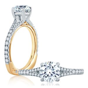 A.JAFFE 14 Karat Signature Engagement Ring MES854