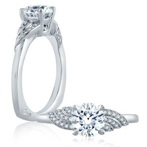 A.JAFFE Platinum Signature Engagement Ring MES856