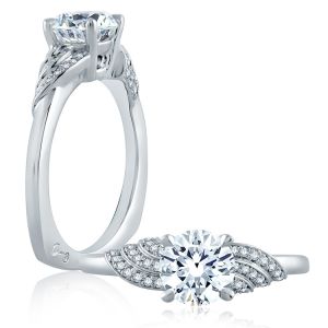 A.JAFFE 14 Karat Signature Engagement Ring MES856