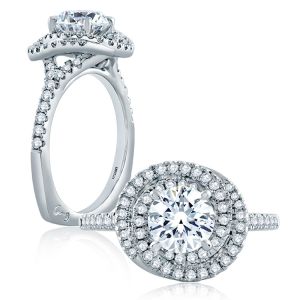 A.JAFFE Platinum Signature Engagement Ring MES857