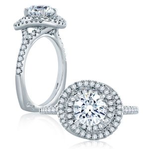 A.JAFFE 18 Karat Signature Engagement Ring MES857