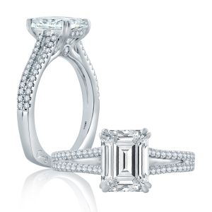 A.JAFFE Platinum Signature Engagement Ring MES861