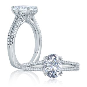 A.JAFFE Platinum Signature Engagement Ring MES862
