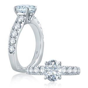 A.JAFFE Platinum Signature Engagement Ring MES865