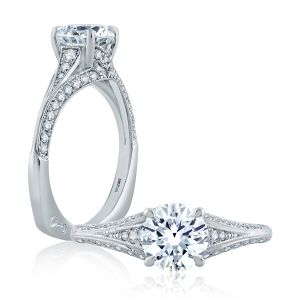 A.JAFFE Platinum Signature Engagement Ring MES871