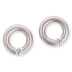 Kretchmer Pt950 Platinum Micro Jazz Round Earrings