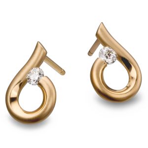 Kretchmer 18 Karat Moon Drop Tension Set Earrings