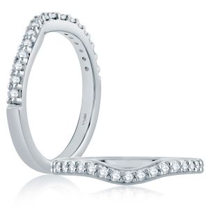 A Jaffe Classic 14 Karat Diamond Wedding Ring MR1280