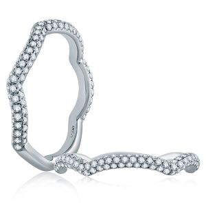 A Jaffe Classic 14 Karat Diamond Wedding Ring MR1761