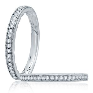 A.JAFFE Platinum Classic Diamond Wedding Ring MR2100Q
