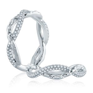 A.JAFFE 18 Karat Classic Diamond Wedding Ring MR2138Q
