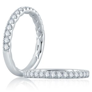 A.JAFFE Platinum Classic Diamond Wedding Ring MR2164Q