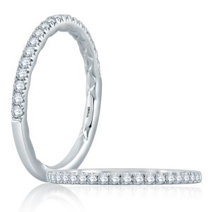 A.JAFFE 18 Karat Classic Diamond Wedding Ring MR2167Q