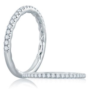 A.JAFFE 18 Karat Classic Diamond Wedding Ring MR2168Q