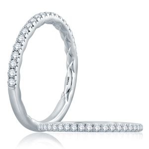 A.JAFFE Platinum Classic Diamond Wedding Ring MR2174Q