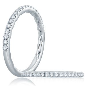 A.JAFFE Platinum Classic Diamond Wedding Ring MR2178Q