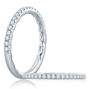 A.JAFFE Platinum Classic Diamond Wedding Ring MR2181Q
