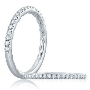 A.JAFFE Platinum Classic Diamond Wedding Ring MR2186Q