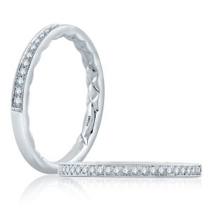 A.JAFFE Platinum Classic Diamond Wedding Ring MR2191Q