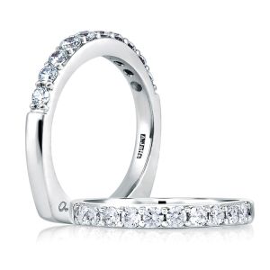 A Jaffe Platinum Diamond Wedding Ring MRS078 / 100