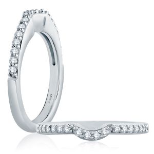 A.JAFFE Platinum Signature Diamond Wedding Ring MRS103