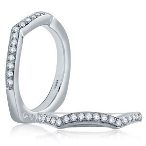 A.JAFFE Platinum Signature Diamond Wedding Ring MRS463