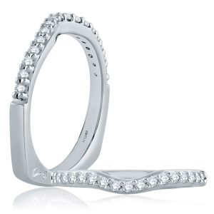 A.JAFFE Platinum Signature Diamond Wedding Ring MRS515