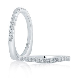 A.JAFFE Platinum Signature Diamond Wedding Ring MRS576