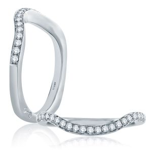 A.JAFFE Platinum Signature Diamond Wedding Ring MRS636