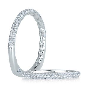 A.JAFFE Platinum Signature Diamond Wedding Ring MRS749Q