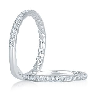 A.JAFFE Platinum Signature Diamond Wedding Ring MRS756Q
