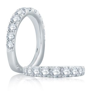 A.JAFFE Platinum Signature Diamond Wedding Ring MRS865