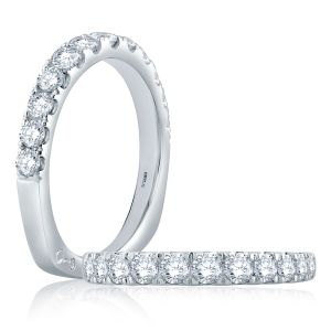 A.JAFFE Platinum Signature Diamond Wedding Ring MRS866