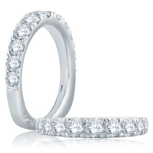A.JAFFE Platinum Signature Diamond Wedding Ring MRS870