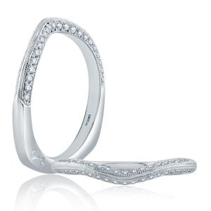 A.JAFFE Platinum Signature Diamond Wedding Ring MRS871