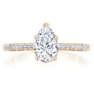 Tacori P104PS85X55FPK 14 Karat Coastal Crescent Engagement Ring