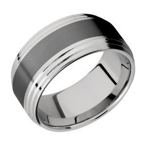 Lashbrook PF10F2S15/ZIRCONIUM Titanium Wedding Ring or Band
