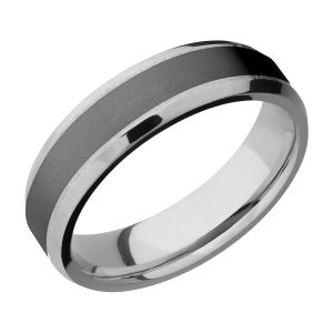 Lashbrook PF6B14(NS)/ZIRCONIUM Titanium Wedding Ring or Band