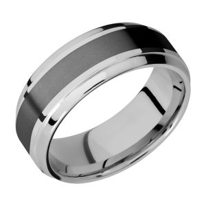 Lashbrook PF8B14(S)/ZIRCONIUM Titanium Wedding Ring or Band