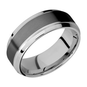 Lashbrook PF8B15(S)/ZIRCONIUM Titanium Wedding Ring or Band