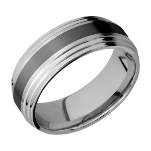 Lashbrook PF8F2S13/ZIRCONIUM Titanium Wedding Ring or Band