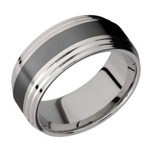 Lashbrook PF9F2S14/ZIRCONIUM Titanium Wedding Ring or Band