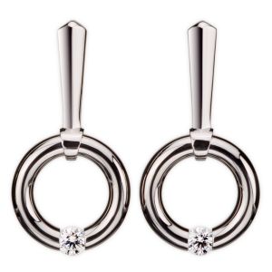 Kretchmer Platinum Gothic Jiggley Tension Set Earrings