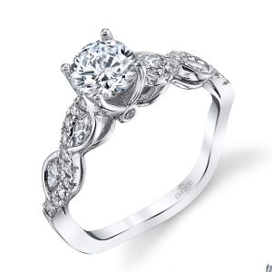 Parade Hemera Bridal Platinum Diamond Engagement Ring R3855B