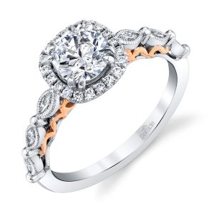 Parade Lyria Bridal R4379 14 Karat Two-Tone Diamond Engagement Ring