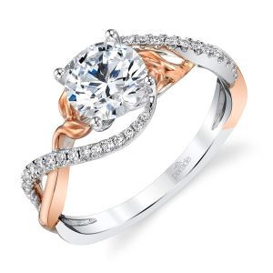 Parade Lyria Bridal Platinum Two-Tone Diamond Engagement Ring R4690