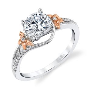 Parade Lyria Bridal Platinum Two-Tone Diamond Engagement Ring R4691