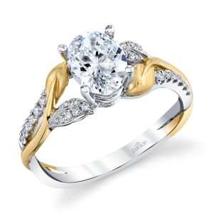 Parade Lyria Bridal Platinum Two-Tone Diamond Engagement Ring R4934B